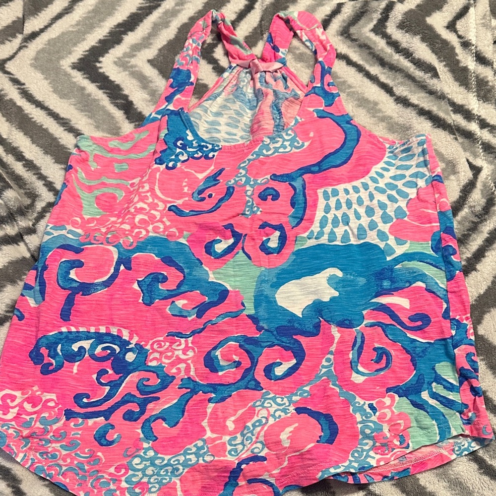 Lilly Pulitzer Pink and Blue Tank Top